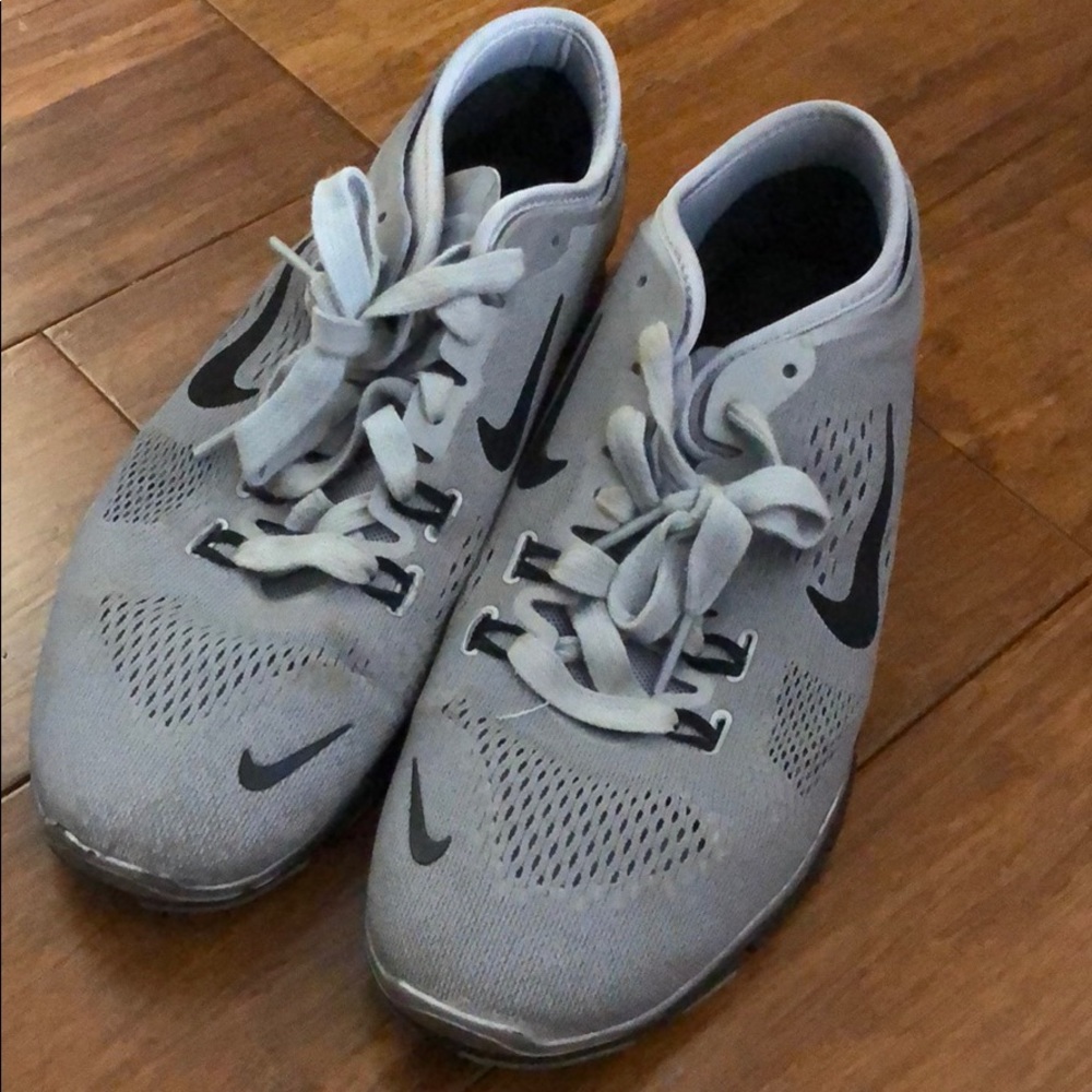 Grey Reflective Nike Running Shoes